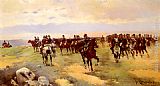 Horseback Canvas Paintings - Soldiers On Horseback